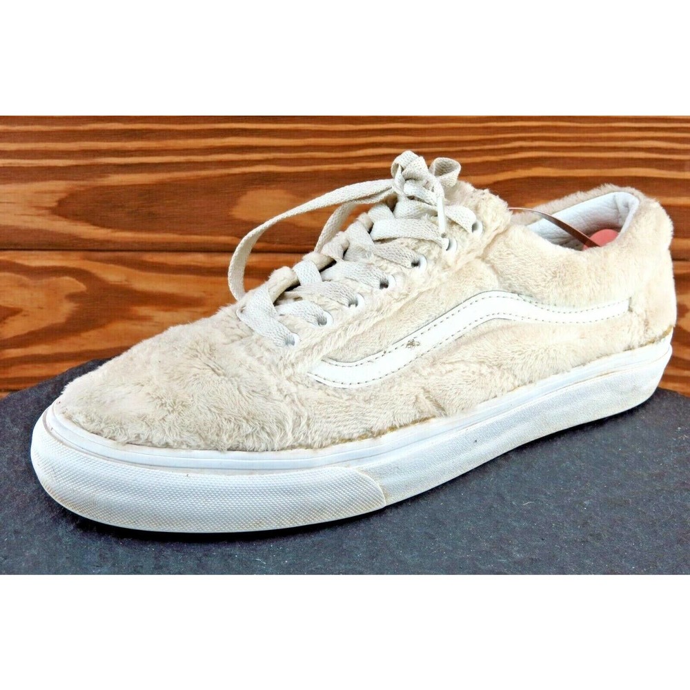 VANS Size 10 M Beige Lace Up Low‎ Top Fabric Women Shoe 721278